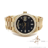 Rolex Day Date President 18038 Custom Diamond Bark Vintage Watch (1978)