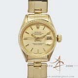 [Rare] Rolex Lady Datejust Ref. 6517 Oyster Rivet in 18k Gold Vintage Watch (1978)