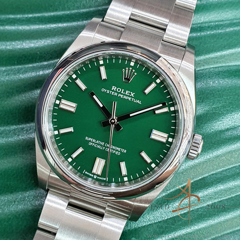 Brand New Rolex OP36 Oyster Perpetual 36 Ref 126000 Green (2021)
