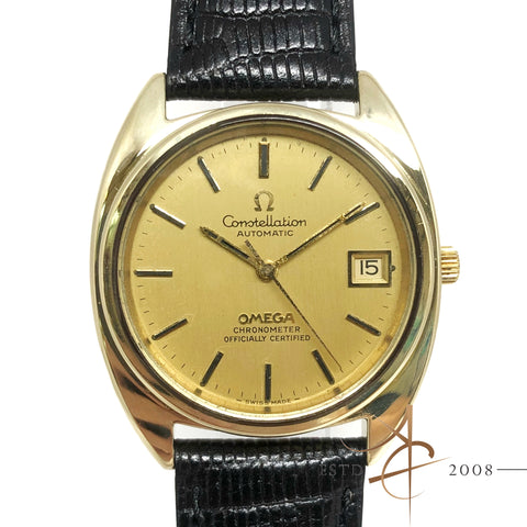 Omega Constellation Automatic Chronometer C Shape Gold Micron Vintage Watch