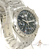 Omega Speedmaster Triple Date 35238000 Blue Dial Automatic Chronograph Watch