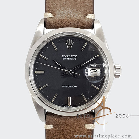 Rolex Oysterdate Precision 6694 Slate Grey Dial Vintage Watch (1978)