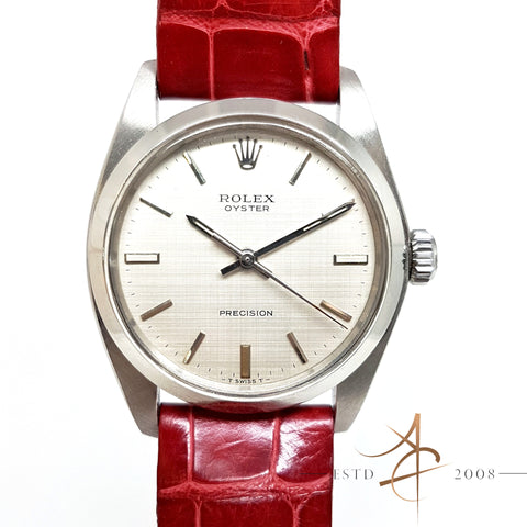 Rolex Vintage Oyster Precision Linen Dial Ref 6426 Watch