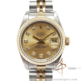 Rolex Datejust Lady 69173 Champagne Diamond Dial No Pinhole (1996)