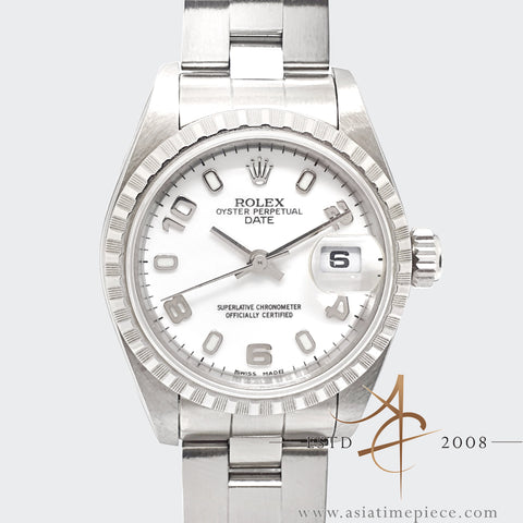 Rolex Oyster Perpetual Date Ladies 79240 White Arabic Dial (2004)