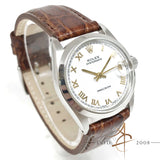 Rolex Oysterdate Precision Ref 6466 Roman Dial Boy Size Winding Vintage Watch