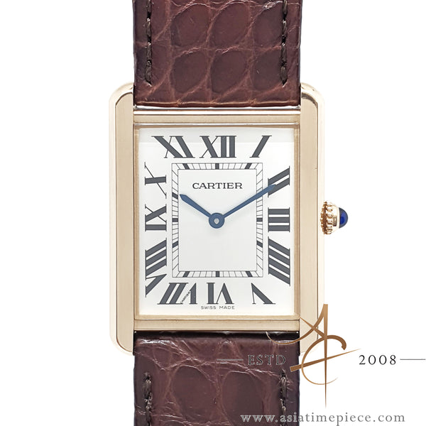 Cartier Tank Solo W5200025 3167 Rose Gold 18K Quartz Asia