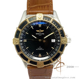 Breitling J Class D10067 Automatic Black  18K Gold Steel Watch