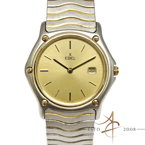 Ebel Classic Wave Ref 184908 Quartz 24K Gold Electroplated Steel Men's Watch