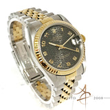 Rolex Oyster Perpetual Datejust Ref 68273 Monogram Dial Gold Steel Watch (Year 1991)