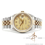 [Mint] Rolex Datejust Ref 16233 Diamond Champagne Dial 1993 Full Set