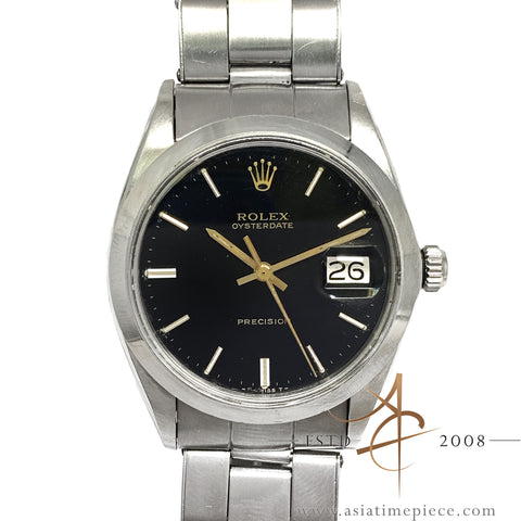 Rolex Precision 6694 Black Dial Vintage Watch (1969)