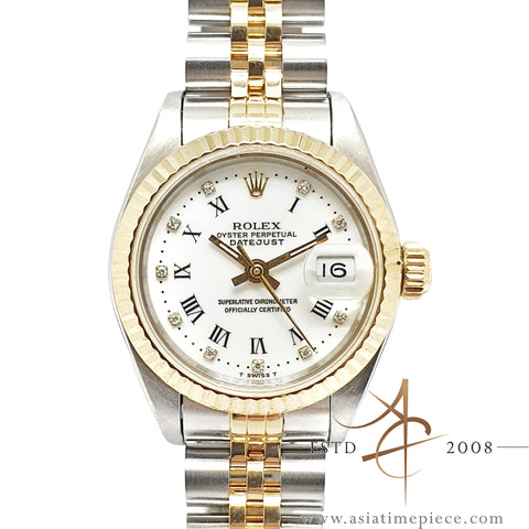 [Box/ Cert] Rolex Lady Datejust White Diamond Roman Dial (1992) C137245