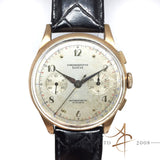 Chronograph Suisse 18K Rose Gold Winding Vintage Watch