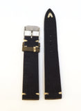 Vintage Olive Leather Watch Strap (19mm, 20mm, 22mm)