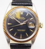 Rolex Vintage Oyster Perpetual Black Dial Datejust 1601 