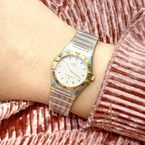 Omega Constellation 18K Gold Stainless Steel Ladies Watch