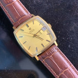Omega Champagne Square Dial Vintage Watch