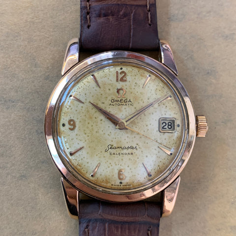 Omega Seamaster Rose Gold Cap Calendar Automatic Vintage Watch