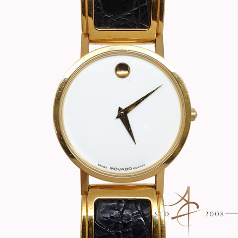 Movado Museum 87-45-882 30mm White Dial Swiss Quartz Watch