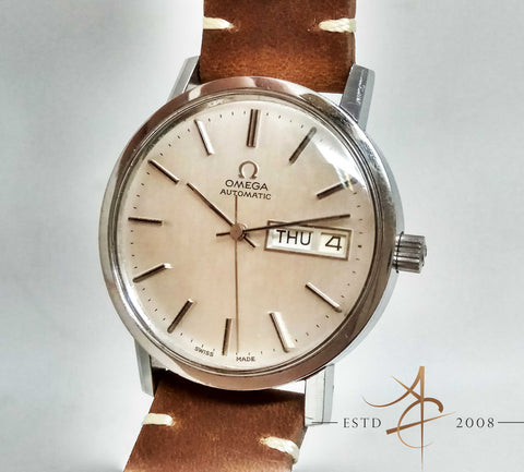 Omega Vintage Automatic Watch 1980s Unpolished Asia Timepiece